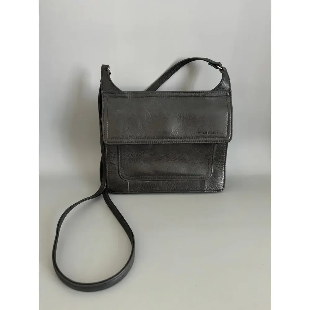 Fossil Gray Crossbody Bag - Picture 1 of 8